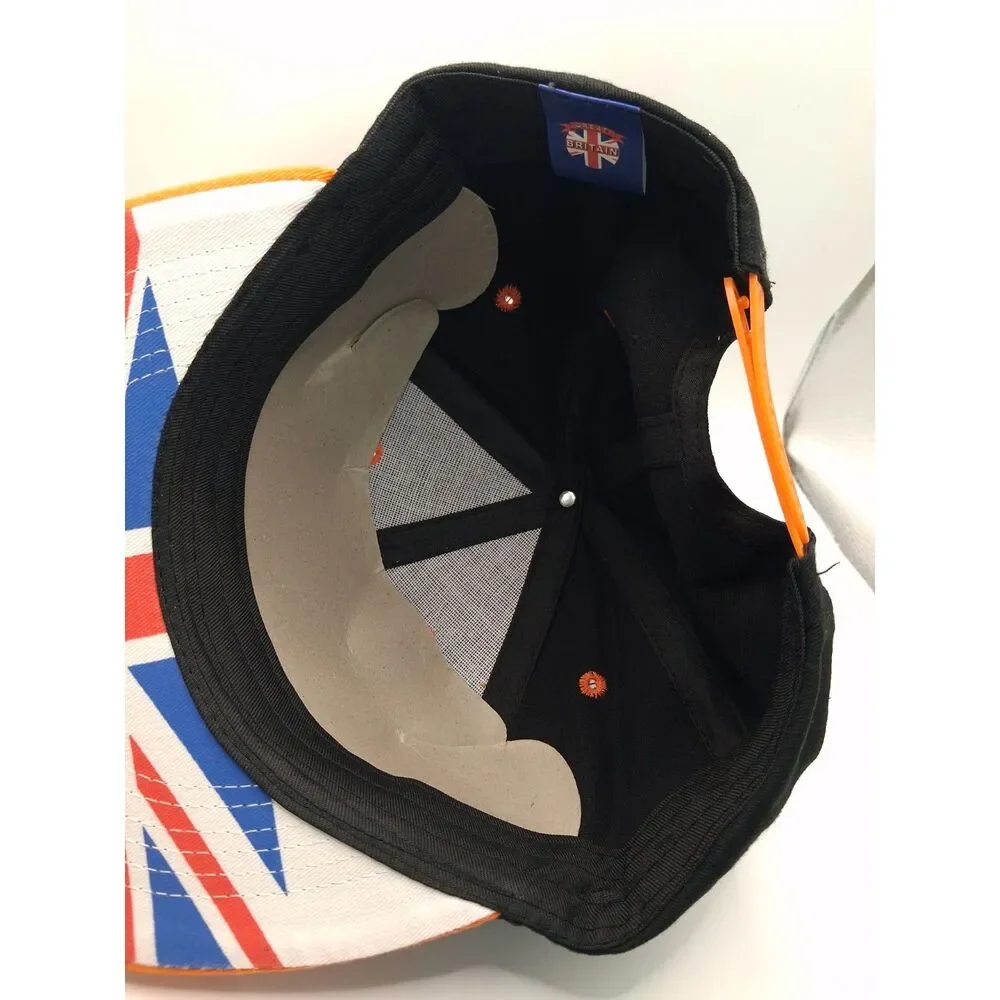 London England Great Britain Awnhill Orange and Black Snapback Hat